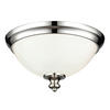 DECKENLEUCHTE  33/17.1 cm    - Nickelfarben, KONVENTIONELL, Glas/Metall (33/17.1cm) - Elstead Lighting