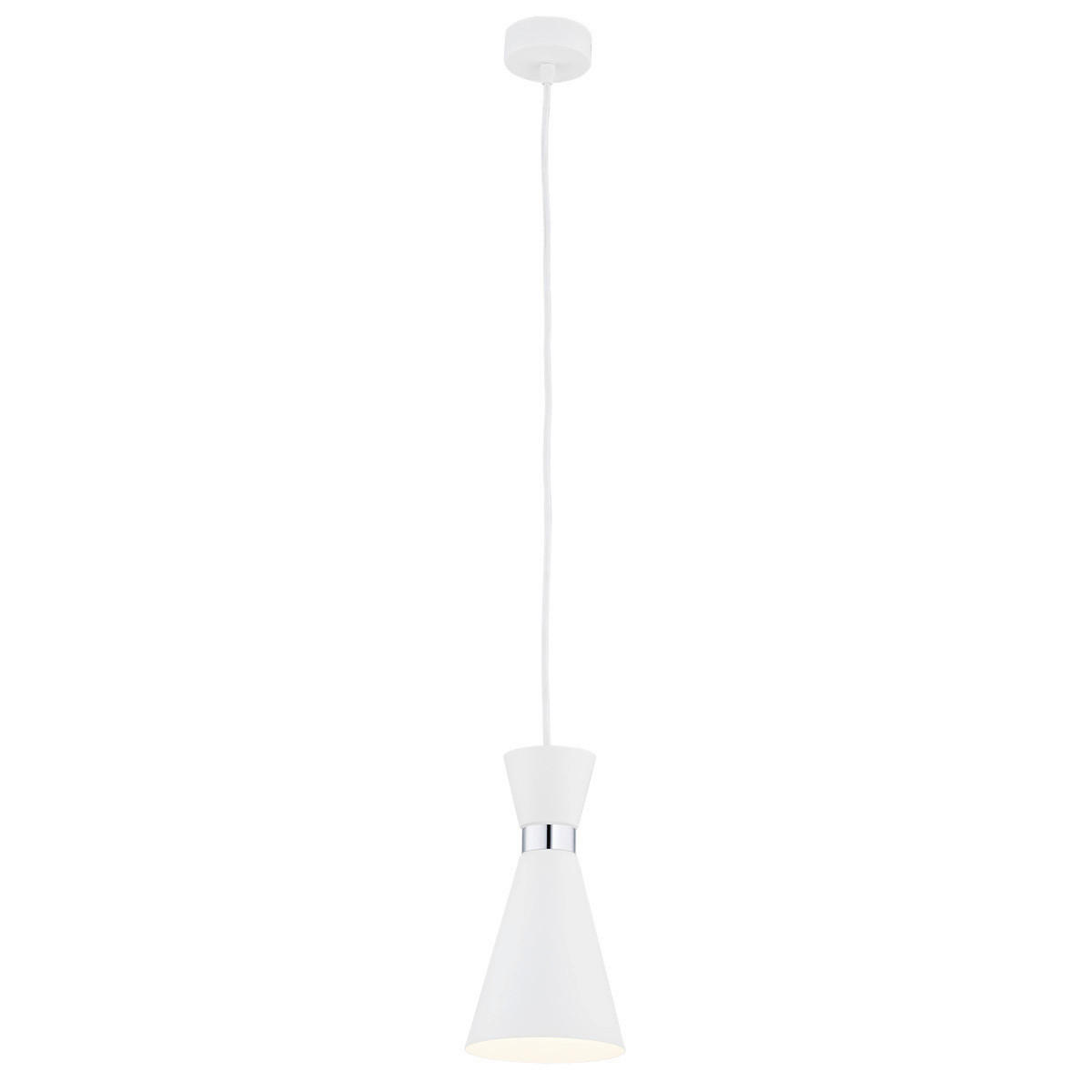 XXXLutz Hängeleuchte Argon Lukka Weiß, Chrom 108 cm