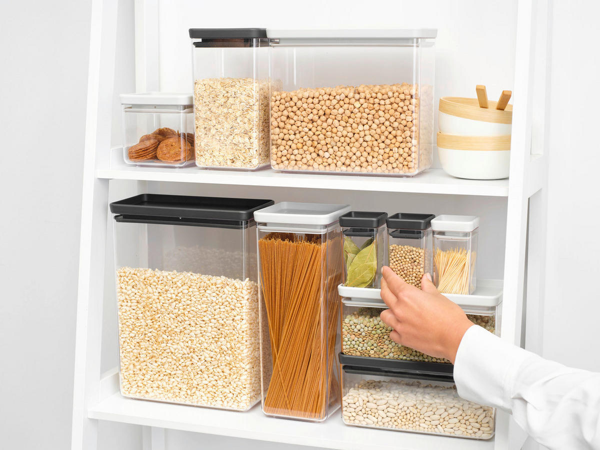 POSODA ZA SHRANJEVANJE  Tasty+  22,1/10,6/11,1 cm           - temno siva, Basics, umetna masa (22,1/10,6/11,1cm) - Brabantia