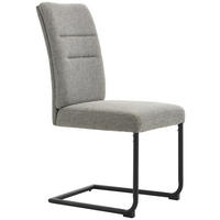 SCHWINGSTUHL  in Eisen Webstoff  - Hellgrau/Schwarz, Design, Textil/Metall (48/98/63cm) - Novel