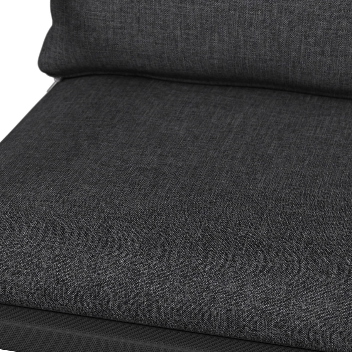 LOUNGEGARNITUR Eisen  - Anthrazit/Schwarz, MODERN, Glas/Textil (125/75/76cm) - Ambia Garden