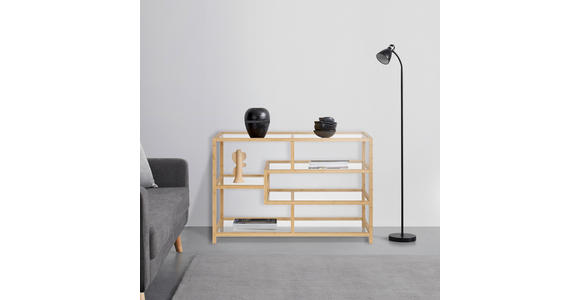 REGAL Bambus Naturfarben  - Naturfarben, Basics, Glas/Naturmaterialien (114/79/34cm) - Xora