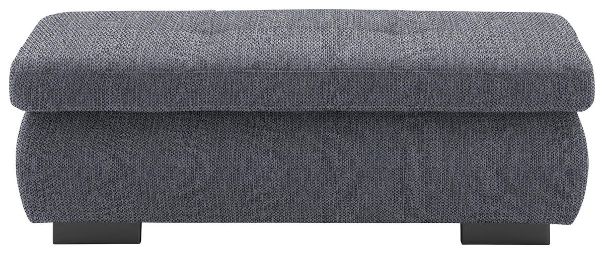 HOCKER in Textil Anthrazit  - Anthrazit/Schwarz, Design, Textil/Metall (138/44/67cm) - Beldomo Style