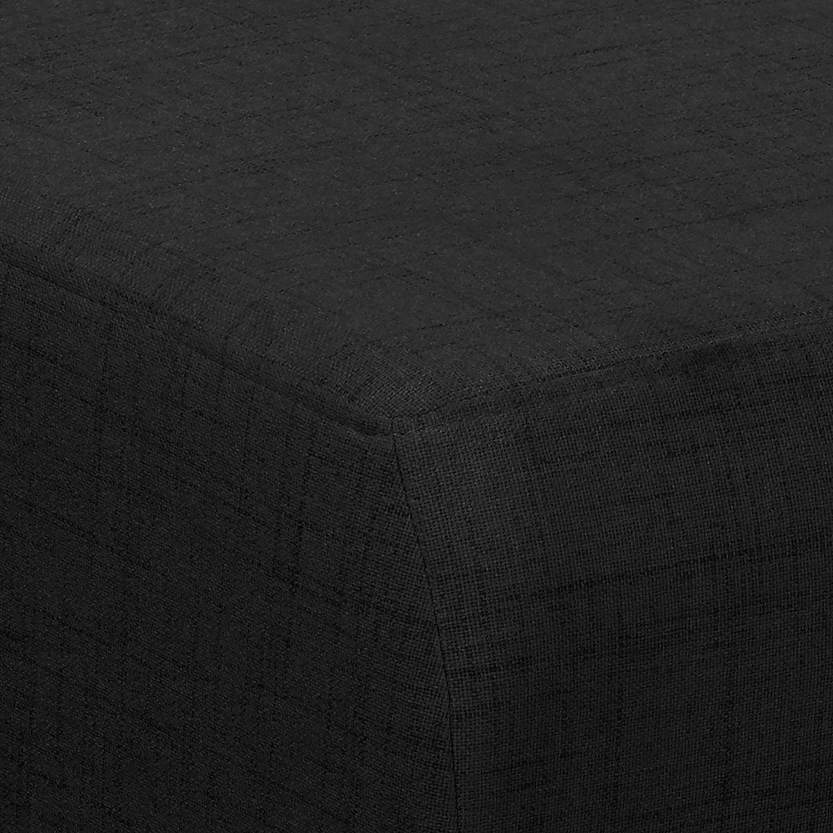 ECKSOFA Bella Schwarz Textilgeflecht  - Wengefarben/Schwarz, Design, Holz/Textil (257/174cm) - Livetastic
