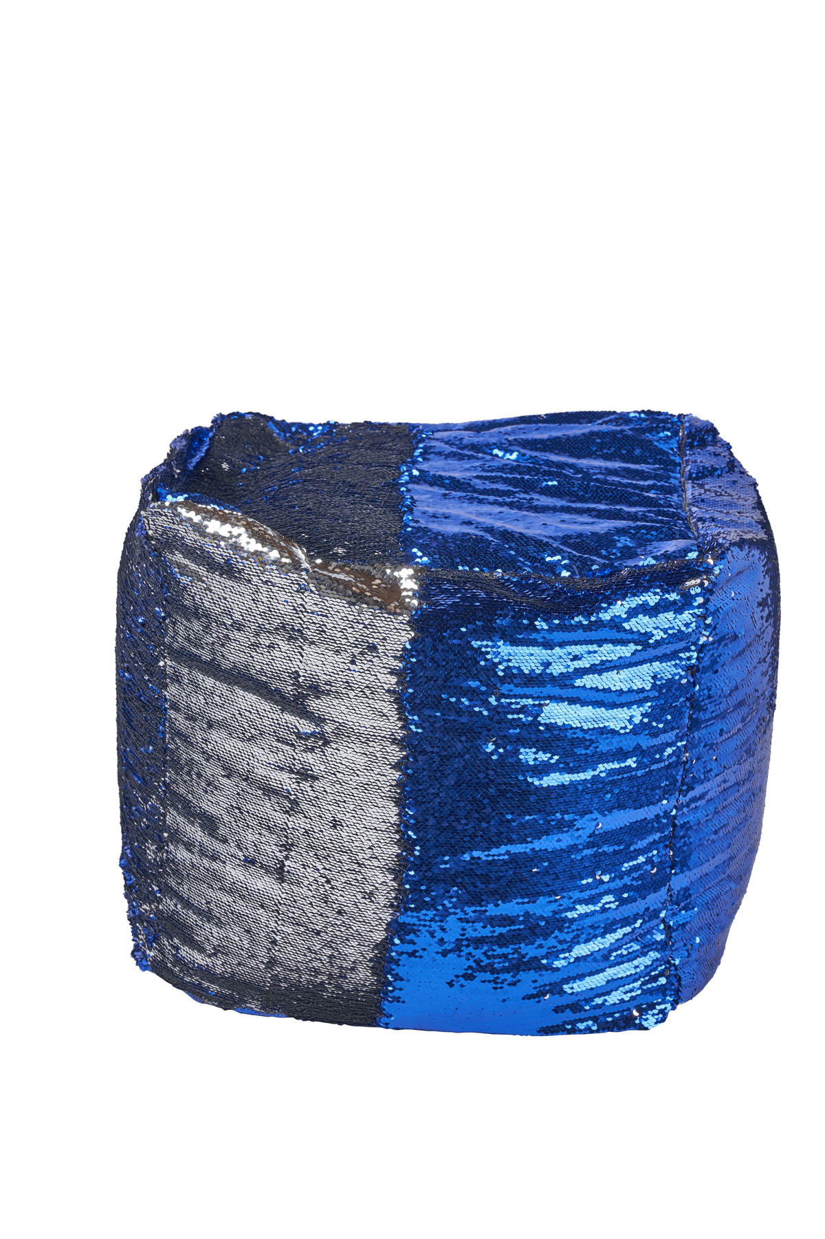 PLETENI TABURE 45/45/45 cm   - plava, Moderno, tekstil/plastika (45/45/45cm)