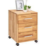 ROLLCONTAINER 40/56,7/42 cm  - Wildeiche/Alufarben, Natur, Holz/Kunststoff (40/56,7/42cm) - Linea Natura