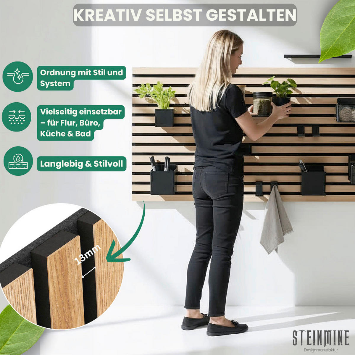 AKUSTIKPANEEL  - Schwarz, Basics, Metall (6,5/6,5/6,5cm)