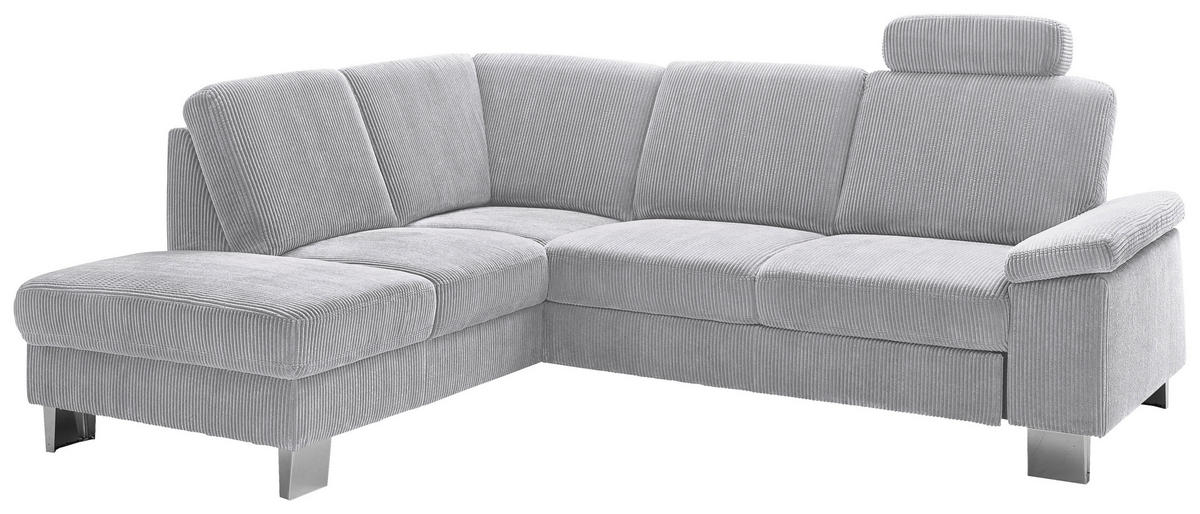 HÖRNSOFFA i manchester ljusgrå  - stålfärgad/ljusgrå, Klassisk, metall/textil (200/248cm) - Beldomo System