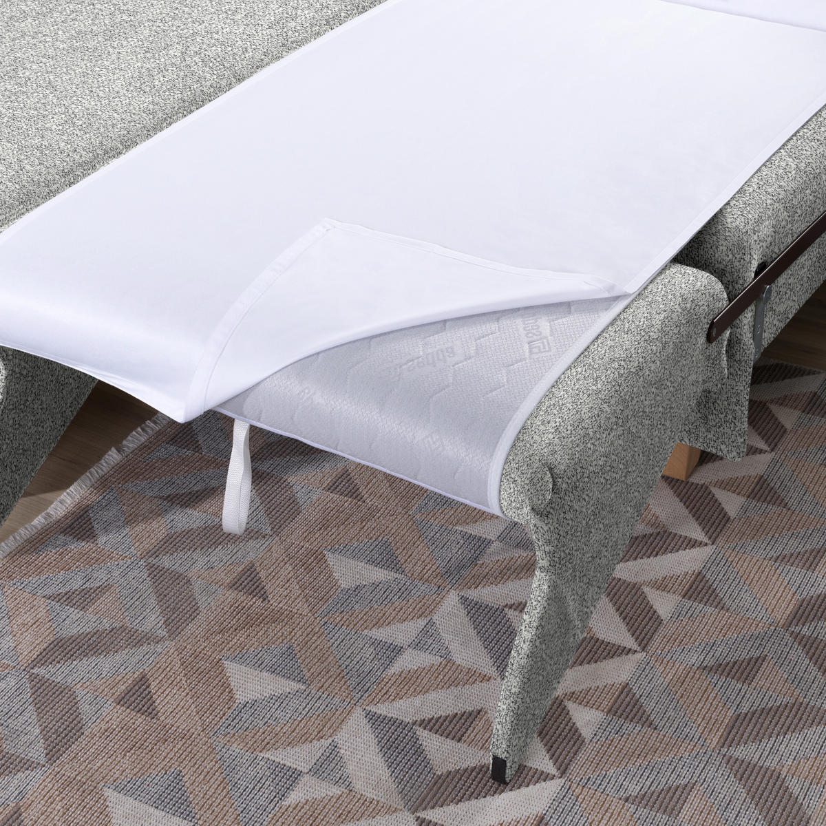 ECKSOFA  in Mikrovelours Naturfarben  203/261 cm  - Eichefarben/Naturfarben, KONVENTIONELL, Holz/Textil (203/261cm) - Sedda