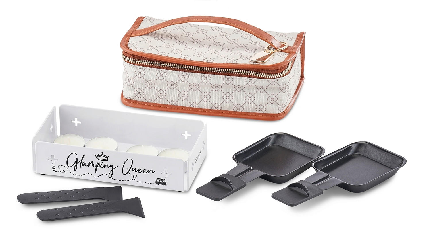 RACLETTE-GRILL  - Weiss, Basics, Textil (19,5/10/5cm) - Trisa Electronics