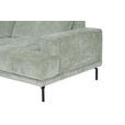 ECKSOFA Mintgrün Chenille Kopfteilverstellung, Sitztiefenverstellung  - Schwarz/Mintgrün, Design, Textil/Metall (243/307cm) - Xora