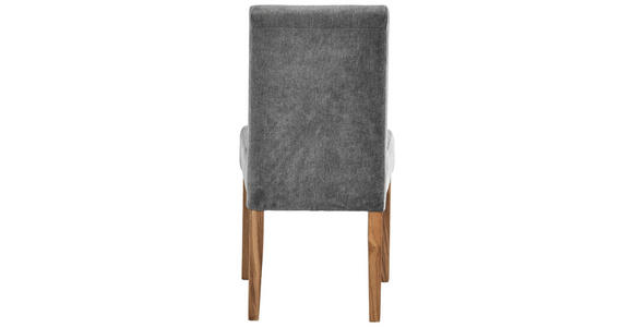 STUHL Webstoff Eichefarben, Dunkelgrau Eiche massiv  - Eichefarben/Dunkelgrau, KONVENTIONELL, Holz/Textil (47,5/91,5/63cm) - Cantus