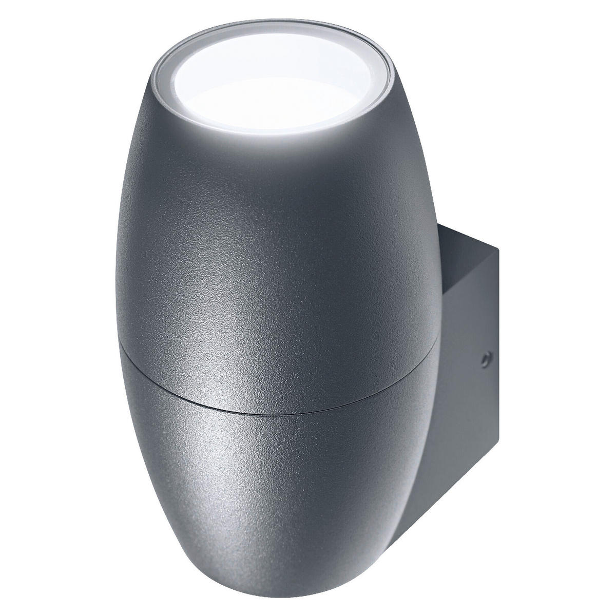 AUßENLEUCHTE 9/7,5/12 cm   - Dunkelgrau, Basics, Glas/Metall (9/7,5/12cm) - Ledvance