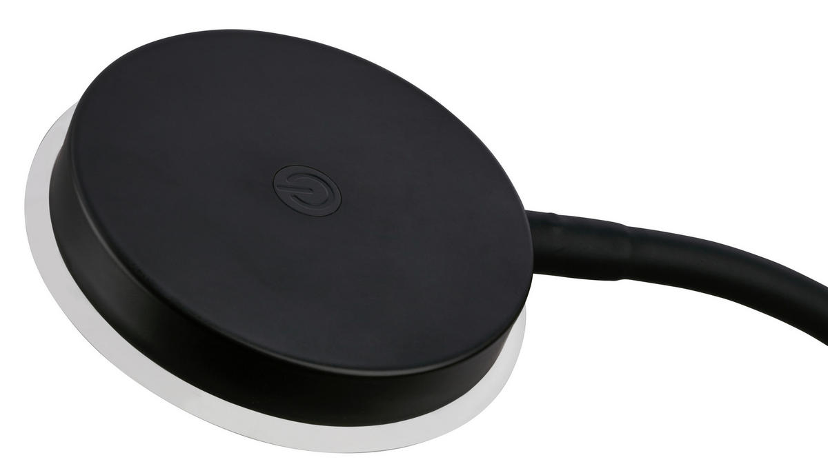 STOLNÍ LED LAMPA, dotykový stmívač, 13/55,5 cm  - černá/béžová, Design, kov/plast (13/55,5cm)