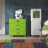 HIGHBOARD lackiert, Melamin Weiß - Weiß/Nickelfarben, Design, Glas/Holzwerkstoff (50/143/41cm) - CARRYHOME