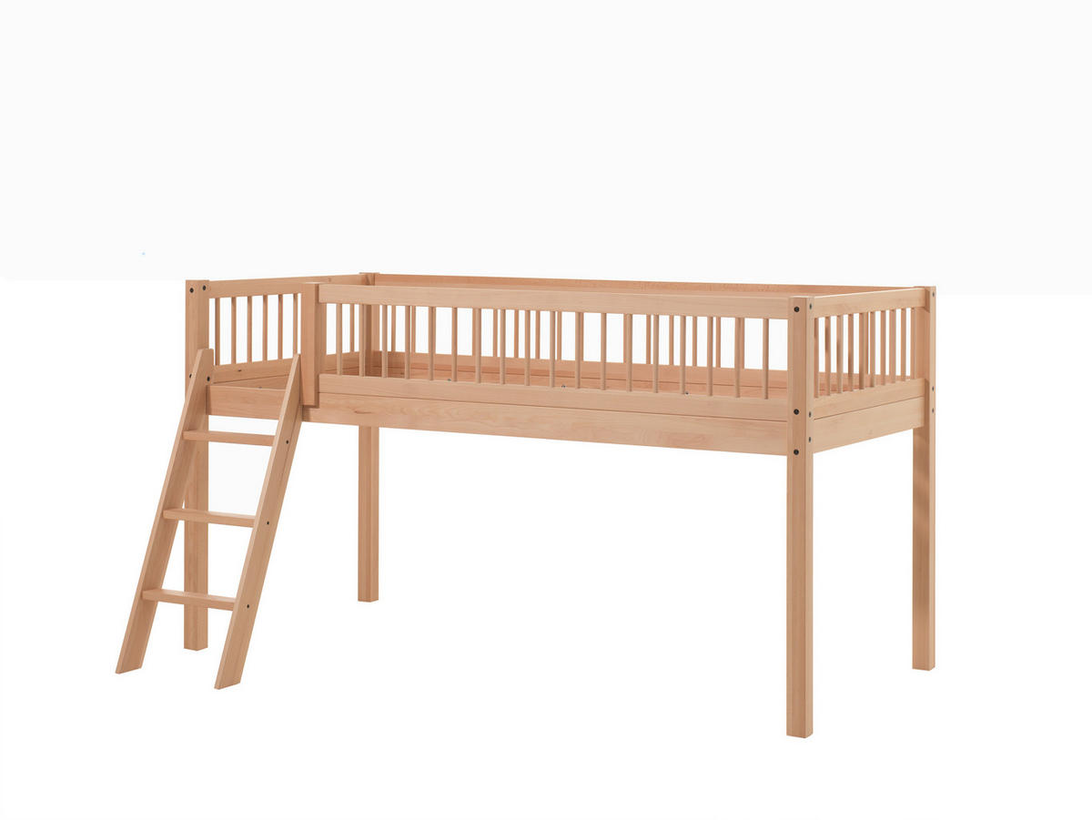HOCHBETT 90/200 cm,  in Buchefarben, Absturzsicherung, Rollrost  - Buchefarben, MODERN, Holz (90/200cm) - Vipack