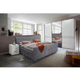 BOXSPRINGBETT 180/200 cm  in Grau  - Chromfarben/Grau, KONVENTIONELL, Textil/Metall (180/200cm) - Esposa