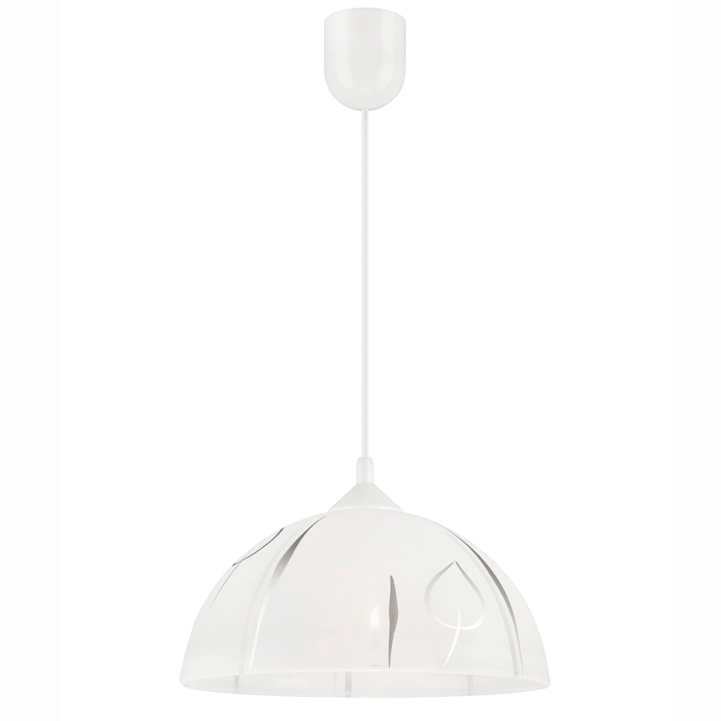 HÄNGELEUCHTE  - Weiß, KONVENTIONELL, Glas/Kunststoff (70/30/30cm)