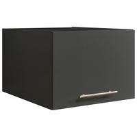 AUFSATZSCHRANK 50/38/67,50 cm   - Anthrazit/Silberfarben, Design, Holzwerkstoff/Metall (50/38/67,50cm)