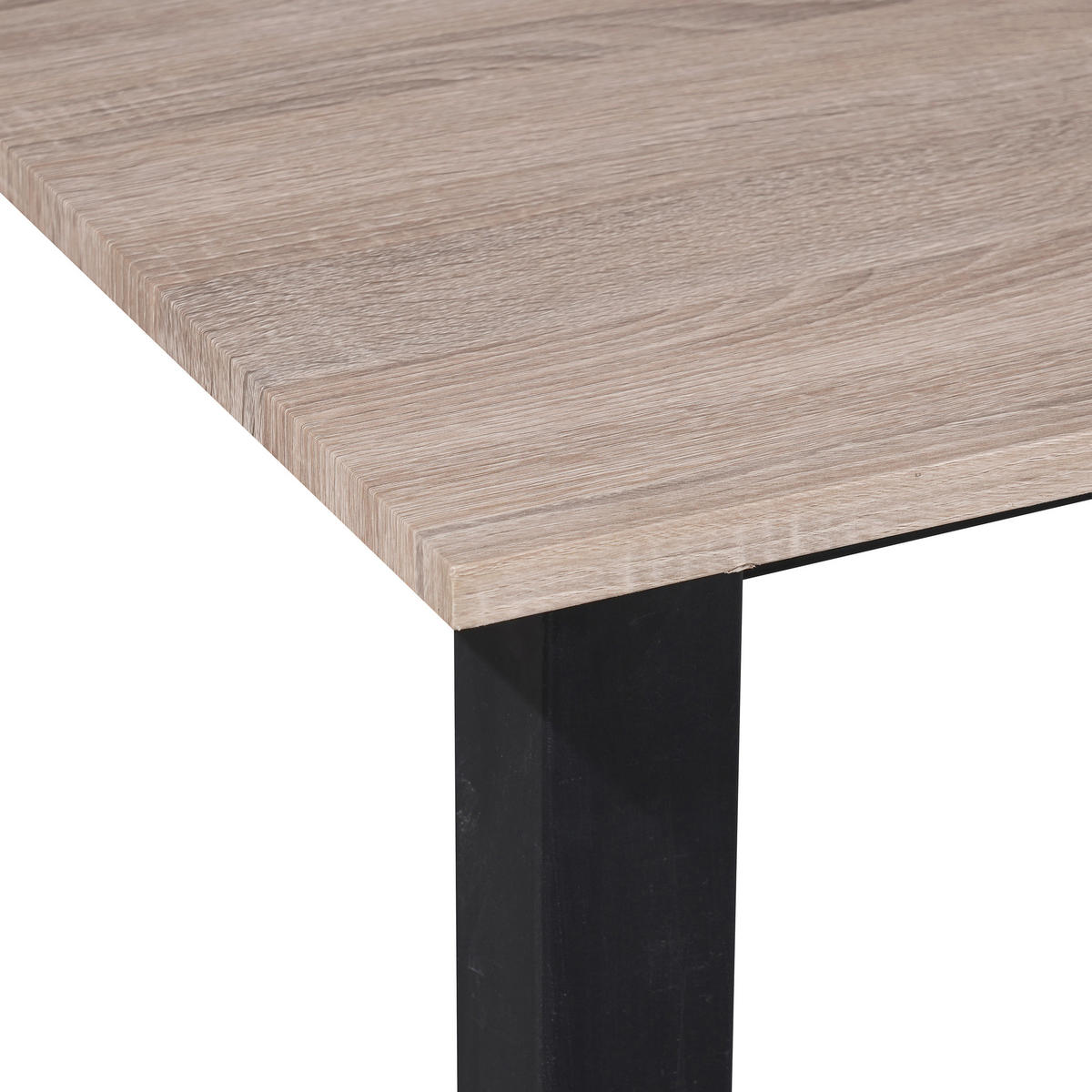ESSTISCH 120/80/76 cm Nachbildung  Metall, Holzwerkstoff gastro- und objekttauglich rechteckig Eichefarben  - Eichefarben/Schwarz, MODERN, Holzwerkstoff/Metall (120/80/76cm) - MID.YOU