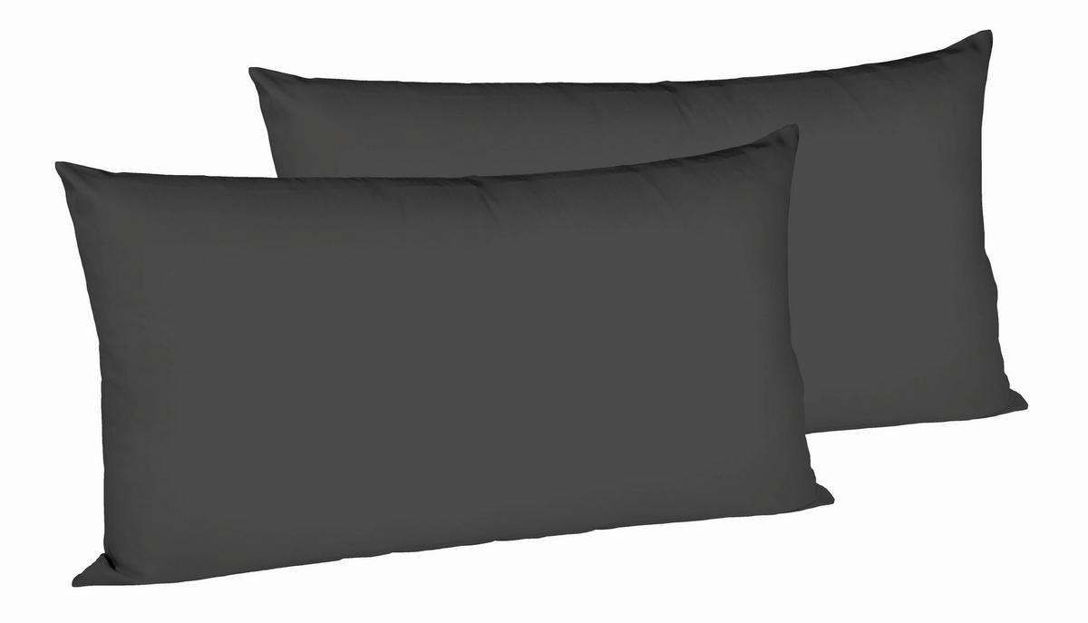 KOPFKISSENBEZUG 40/80 cm  - Anthrazit, Basics, Textil (40/80cm) - Fleuresse