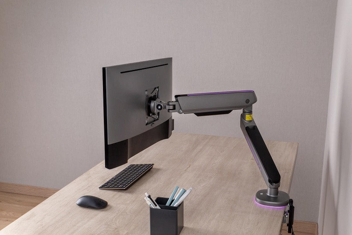 MONITOR-HALTERUNG Metall, Kunststoff Dunkelgrau  - Dunkelgrau, Design, Kunststoff/Metall (11,7/62,2/57,5cm) - Boxxx