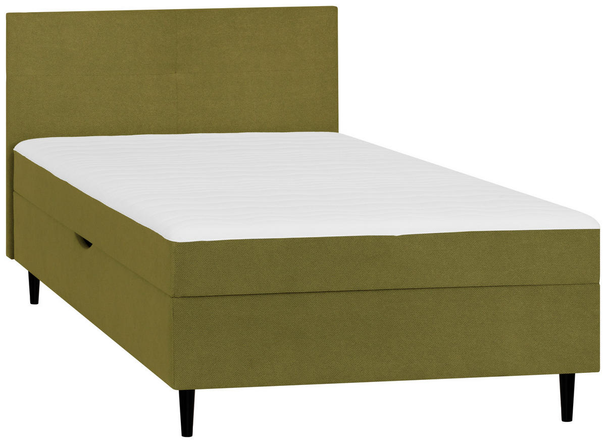BOXBETT 120/200 cm  in Grün  - Schwarz/Grün, KONVENTIONELL, Textil (120/200cm) - P & B