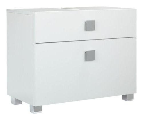 WASCHBECKENUNTERSCHRANK 65,0/53,0/34,5 cm  - Chromfarben/Weiß, MODERN, Holzwerkstoff/Metall (65,0/53,0/34,5cm) - MID.YOU