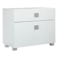 WASCHBECKENUNTERSCHRANK 65,0/53,0/34,5 cm  - Chromfarben/Weiß, MODERN, Holzwerkstoff/Metall (65,0/53,0/34,5cm) - MID.YOU