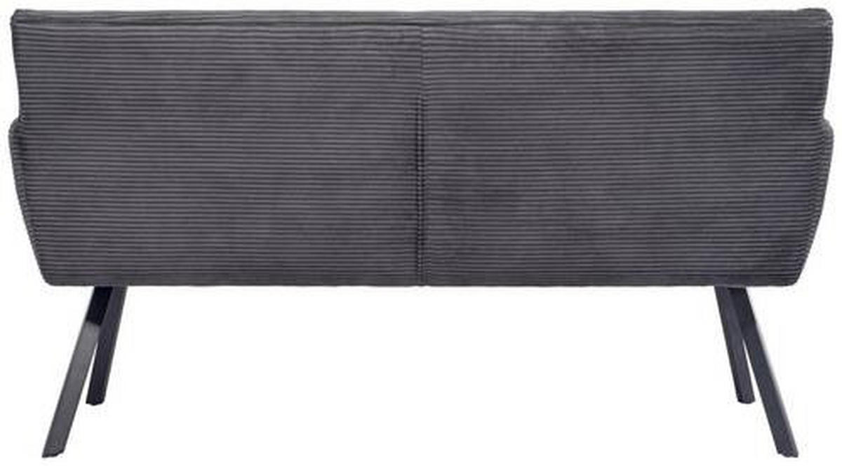 SITZBANK 170/88/65 cm Cord Blaugrau  - Blaugrau/Schwarz, Design, Textil/Metall (170/88/65cm) - Stylife