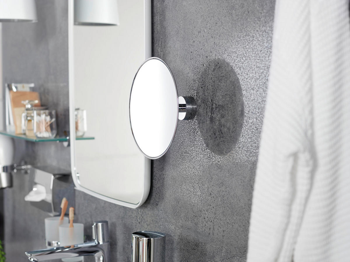 SCHMINKSPIEGEL Chromfarben  - Chromfarben, Basics, Glas/Metall (20,7/20,7/8,4cm) - Tesa