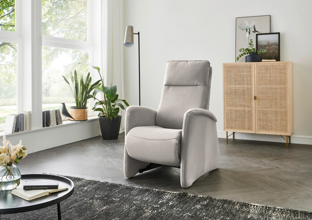FERNSEHSESSEL in Chenille Ecru  - Ecru, Konventionell, Textil (79/114/87-176cm) - Valdera