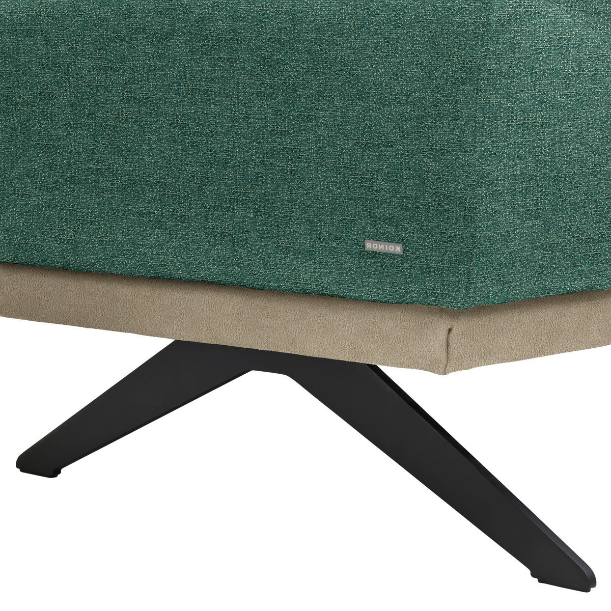 ECKSOFA  in Chenille, Flachgewebe Grün  270/239 cm  - Schwarz/Grün, Design, Textil/Metall (270/239cm) - Koinor
