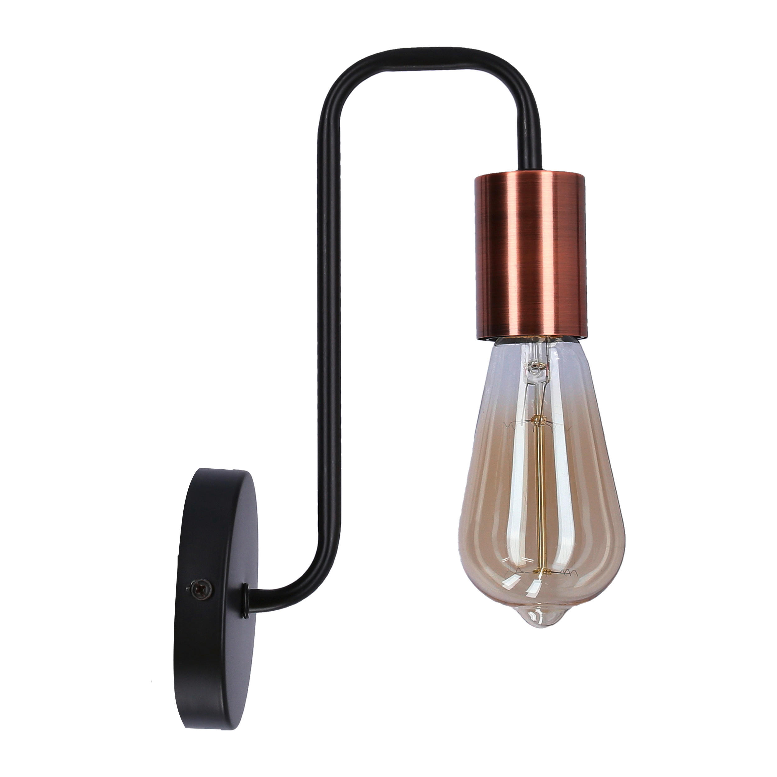 WANDLEUCHTE 17/10/26 cm   - Schwarz, KONVENTIONELL, Metall (17/10/26cm)
