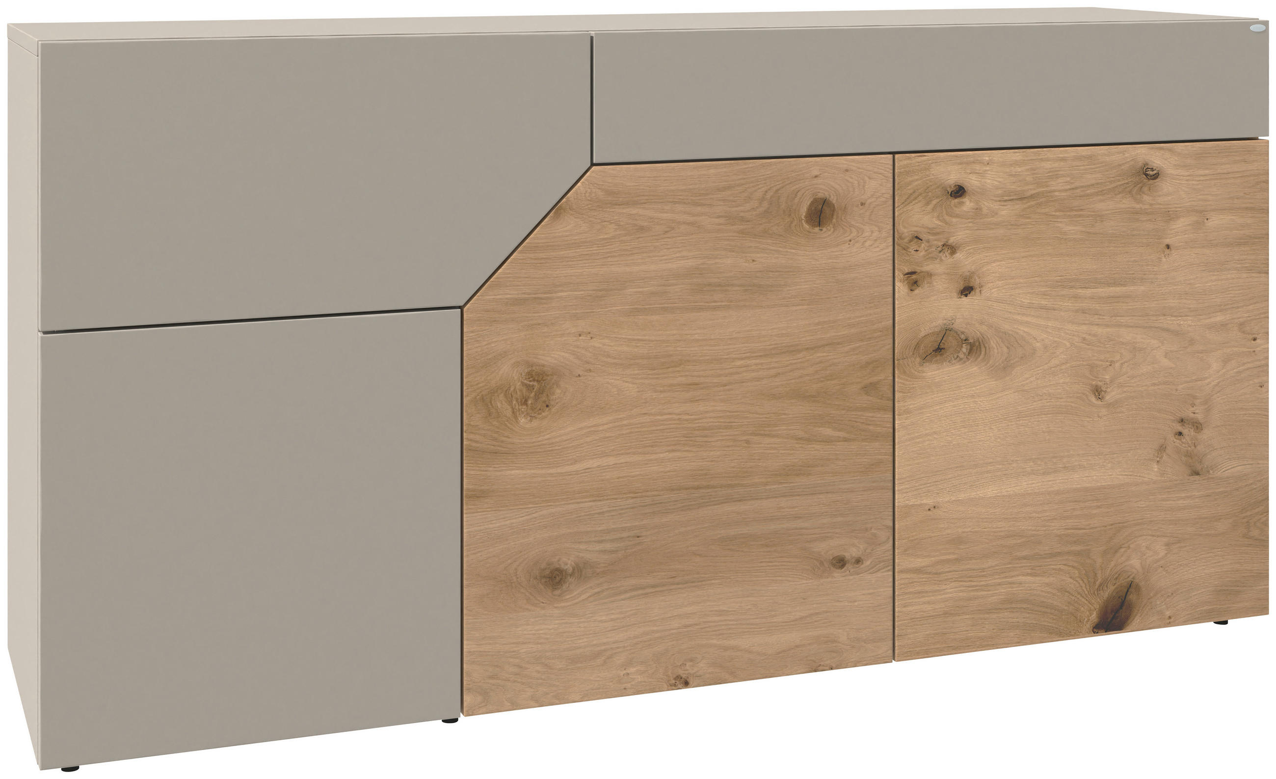SIDEBOARD Taupe, Wildeiche  159,6/82/44,6 cm  - Taupe/Wildeiche, Design, Holz/Holzwerkstoff (159,6/82/44,6cm) - Voglauer