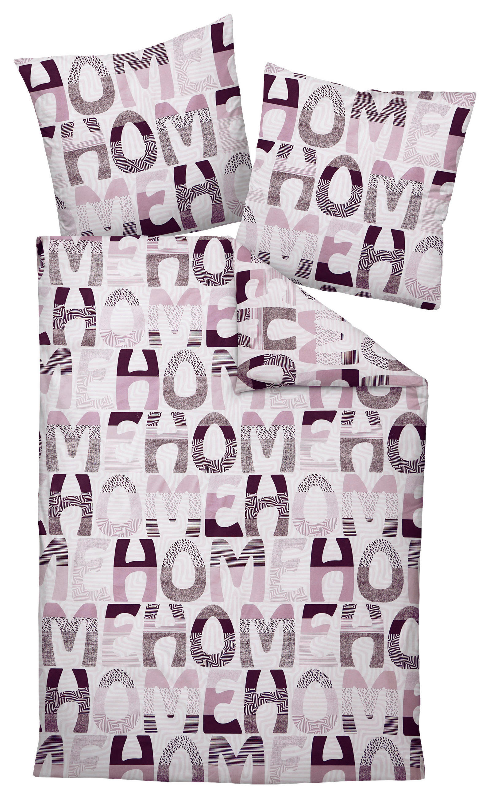 POVLEČENÍ, biber, bílá, bobulová, 135/200 cm - bílá/bobulová, Design, textil (135/200cm) - Janine