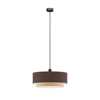 FÜGGŐLÁMPA 50/40/130 cm  - sötétbarna/homokszínű, Basics, műanyag/textil (50/40/130cm)