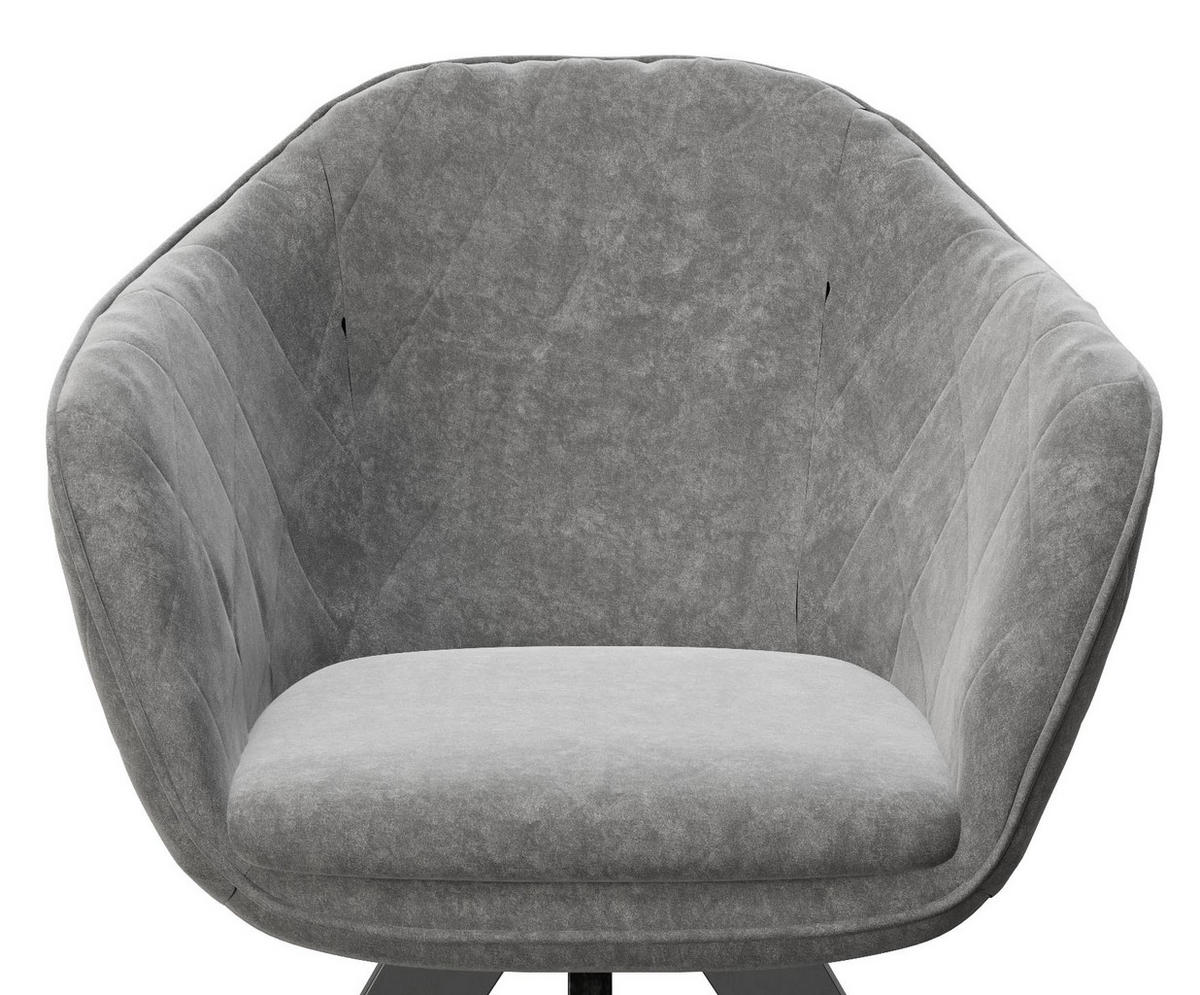 NASLANJAČ, tekstil antracit  - črna/antracit, Konvencionalno, kovina/tekstil (61/80/57cm) - Playboy