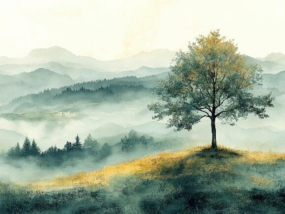 GLASBILD Landschaft & Natur  - Multicolor, Basics, Glas (30/40/1.40cm) - Euroart