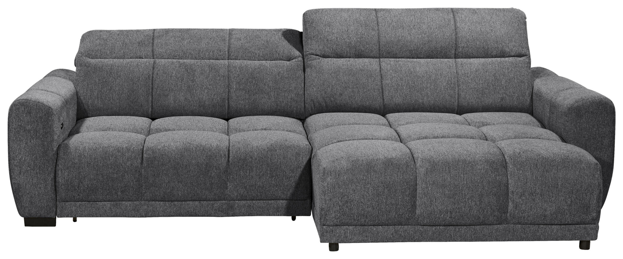 ECKSOFA HUNTER Anthrazit Mikrofaser  - Anthrazit/Schwarz, Basics, Kunststoff/Textil (297/170cm) - Livetastic