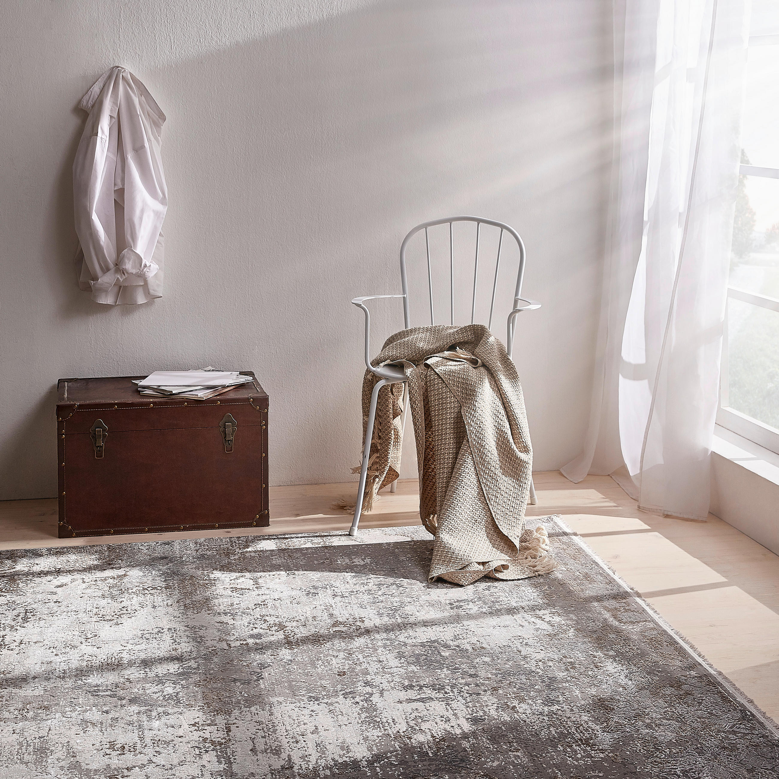 WEBTEPPICH 80/150 cm Grau, Beige  - Beige/Grau, Design, Textil (80/150cm) - Dieter Knoll