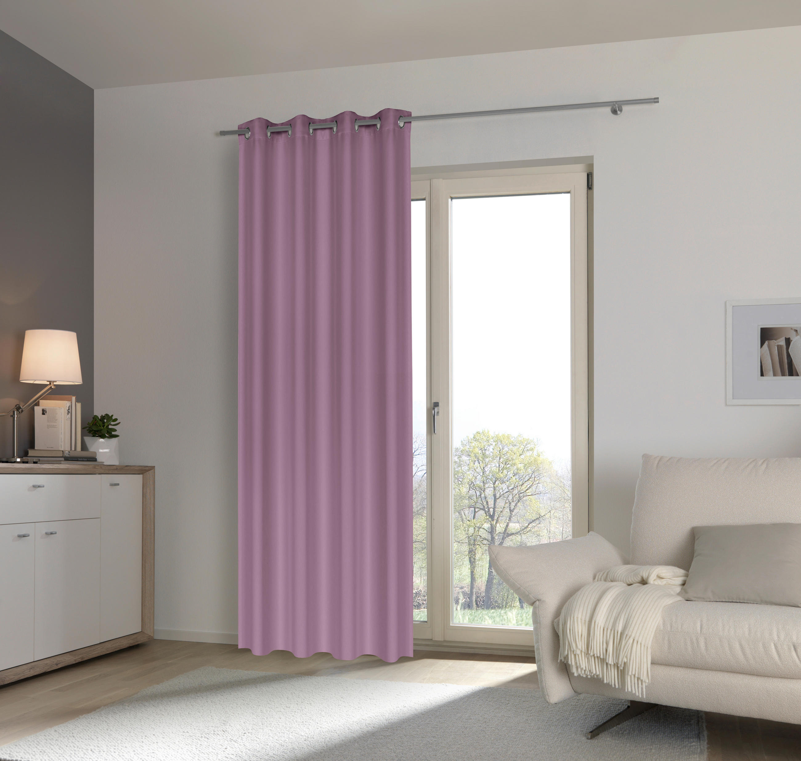 ZAVESA ZA ZAMRAČIVANJE lila - lila, Osnovno, tekstil (140/245cm) - Esposa