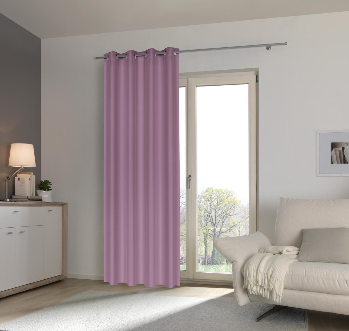 ZAVJESA ZA ZAMRAČIVANJE ljubičasta  140/245 cm  - ljubičasta, Basics, tekstil (140/245cm) - Esposa