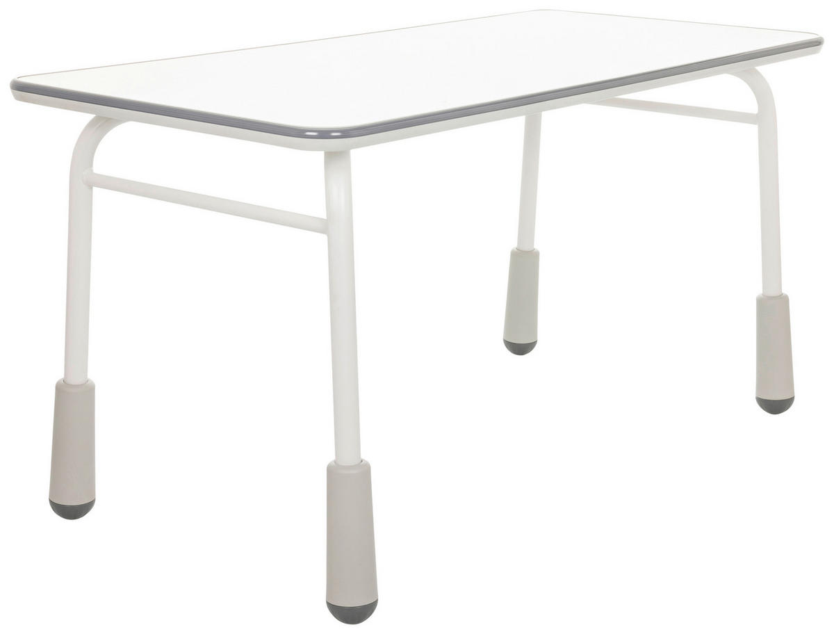 JUGENDSCHREIBTISCH   - Hellgrau, Basics, Holzwerkstoff/Metall (120/58-67/60cm) - MID.YOU