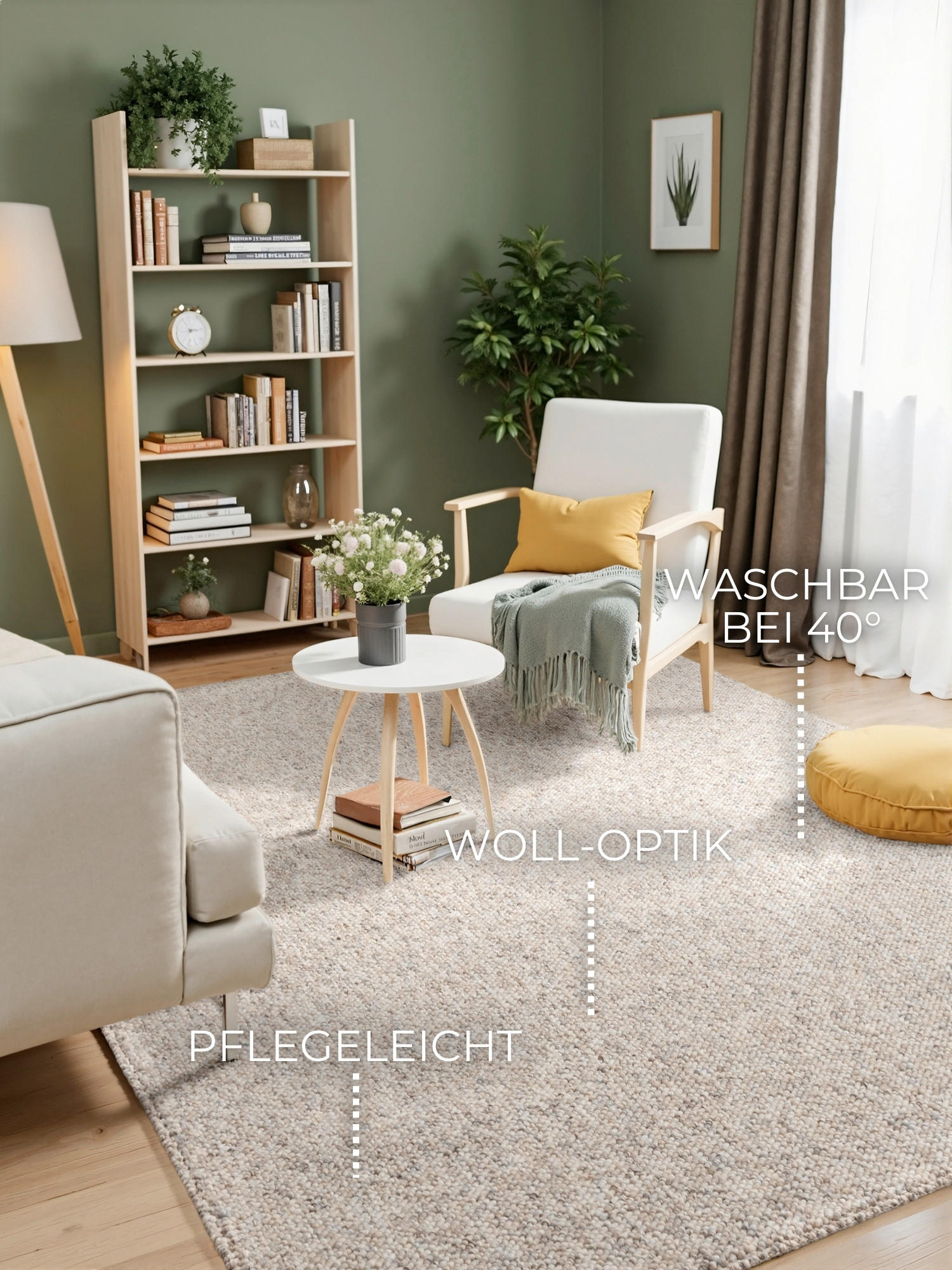 TUFTTEPPICH 160/230 cm Rocco Creme, Multicolor  - Multicolor/Creme, Basics, Kunststoff (160/230cm) - Elle Decoration