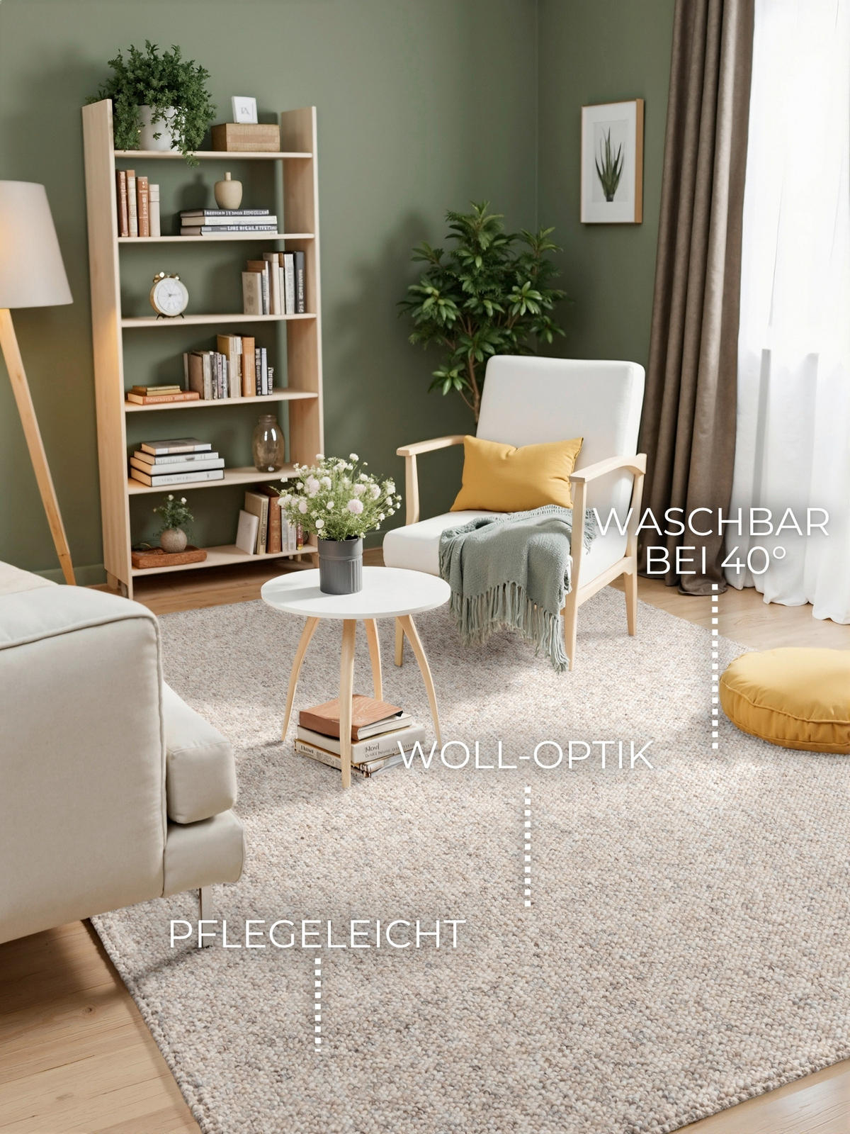 TUFTTEPPICH 120/170 cm Rocco Creme, Multicolor  - Multicolor/Creme, Basics, Kunststoff (120/170cm) - Elle Decoration