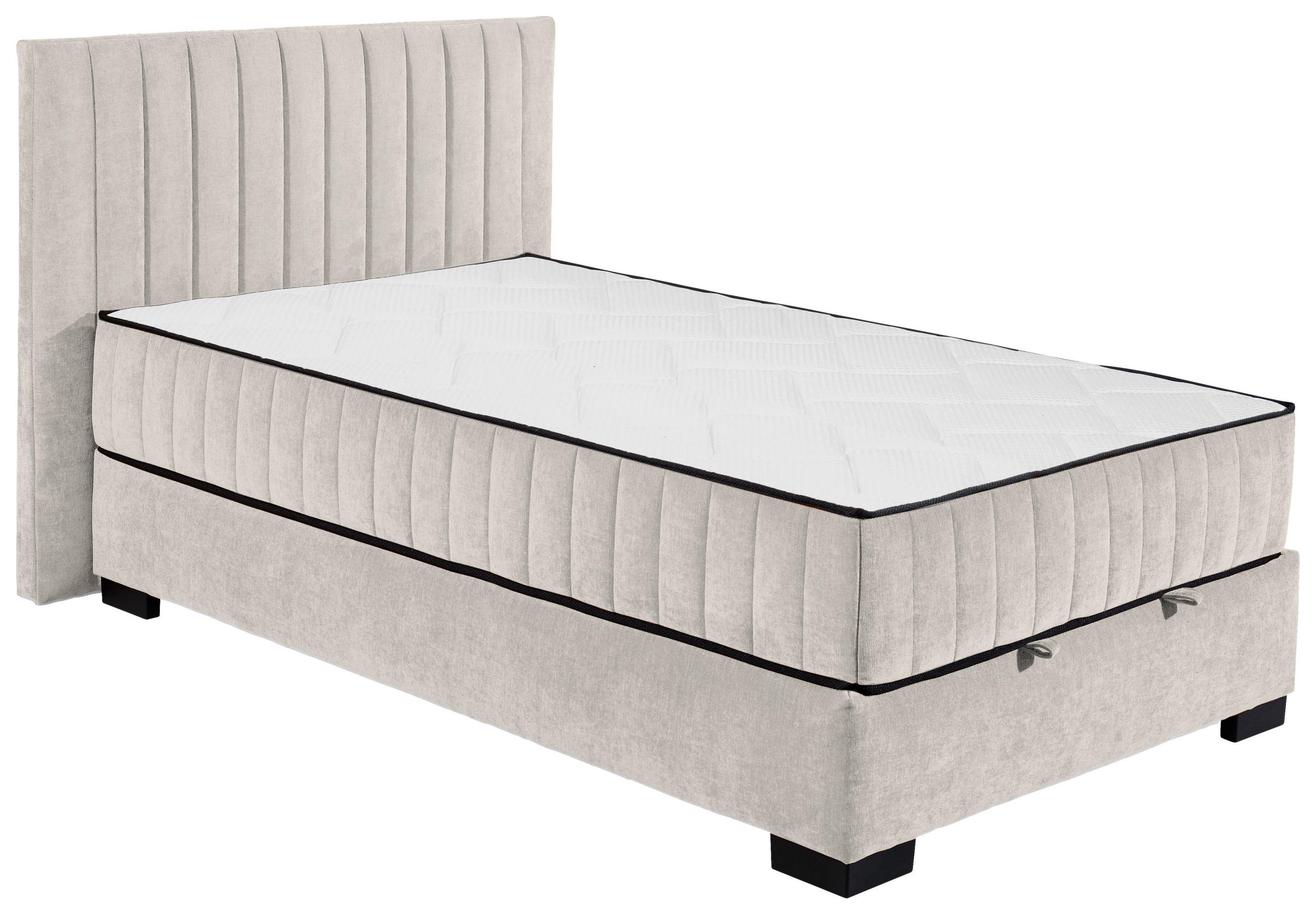 BOXBETT 120/200 cm  in Beige  - Beige/Schwarz, MODERN, Holzwerkstoff/Kunststoff (120/200cm) - MID.YOU