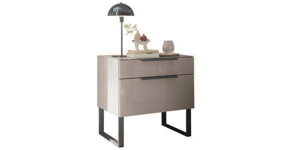 NACHTSCHRANK 60/59,4/43 cm  - Schieferfarben/Grau, Basics, Holzwerkstoff/Metall (60/59,4/43cm) - Dieter Knoll