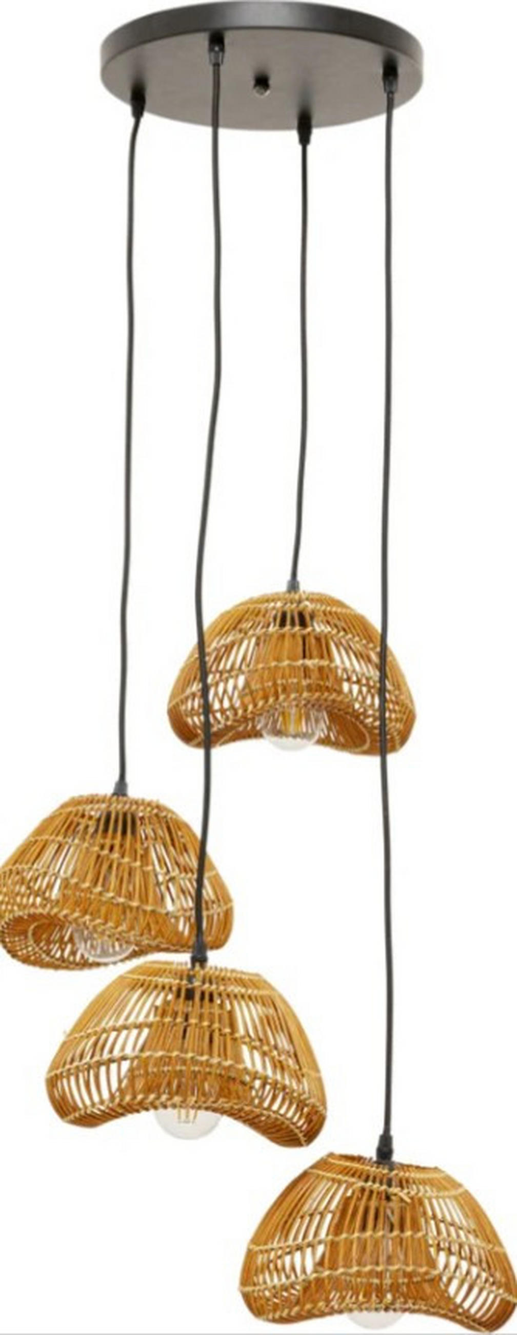 HÄNGELEUCHTE 49/133/43 cm   - Goldfarben, Natur, Naturmaterialien/Metall (49/133/43cm) - Kare-Design