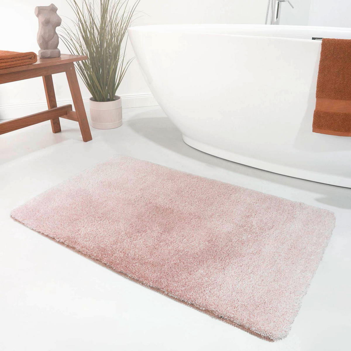 BADTEPPICH Rosa 80/150 cm  - Rosa, Basics, Kunststoff/Textil (80/150cm) - WECON HOME